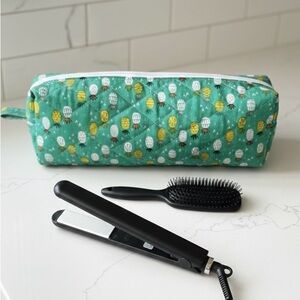 Handmade Hair Tools Travel Bag (Blue-green)